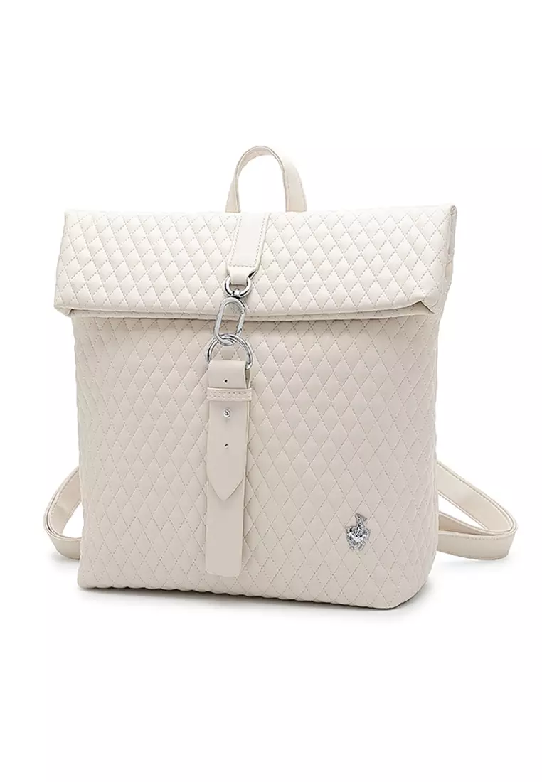 Buy Swiss Polo Quilted Backpack Beige Online ZALORA Malaysia