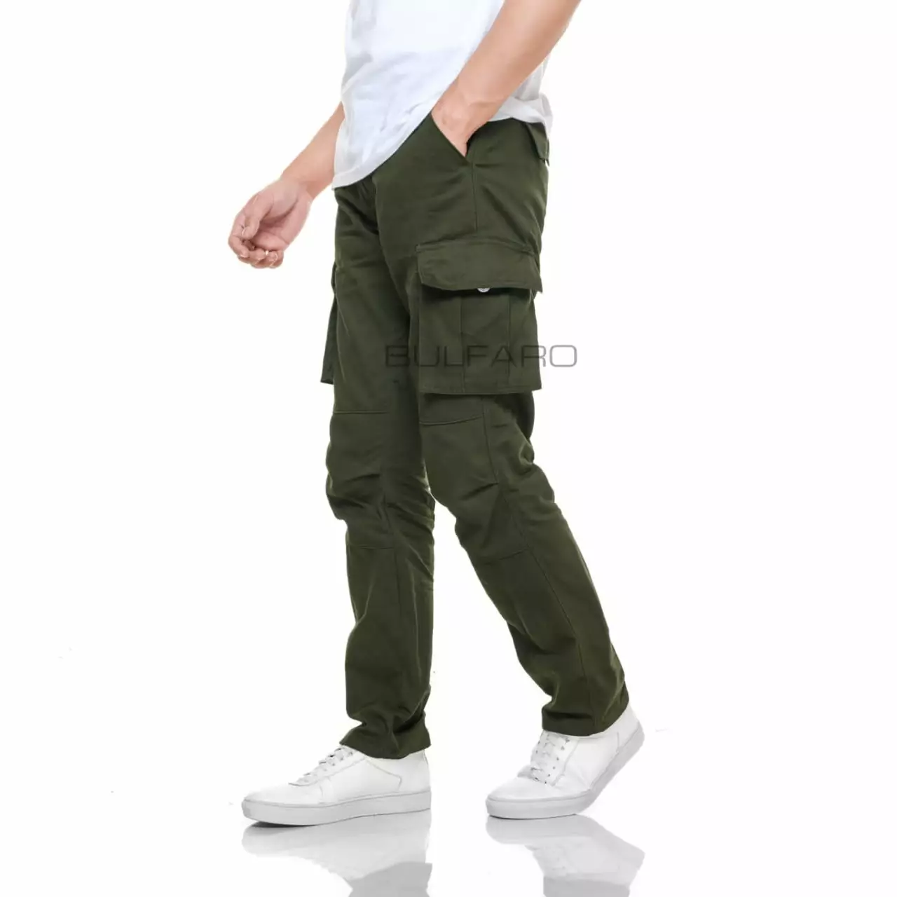 Cargo Canvas Pants Army Regular Fit