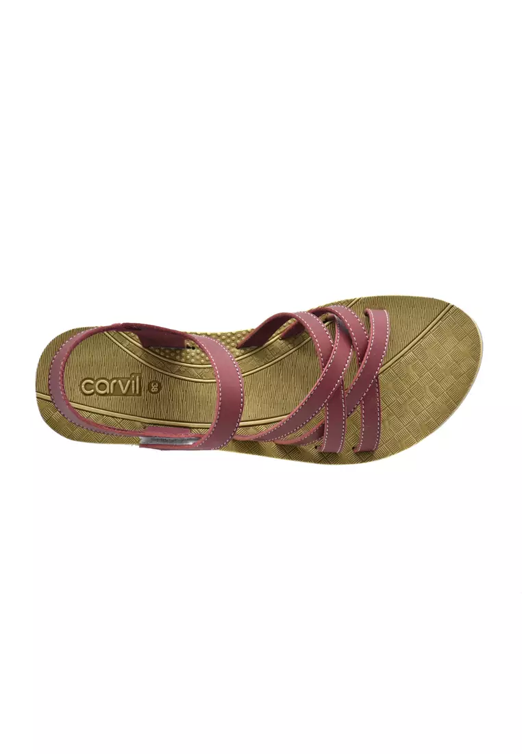 Carvil Sandal Wanita Yolla-TB Maroon/Cream