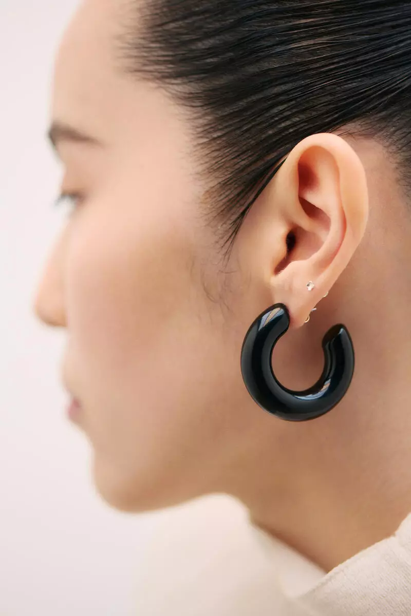 Chunky hoop earrings