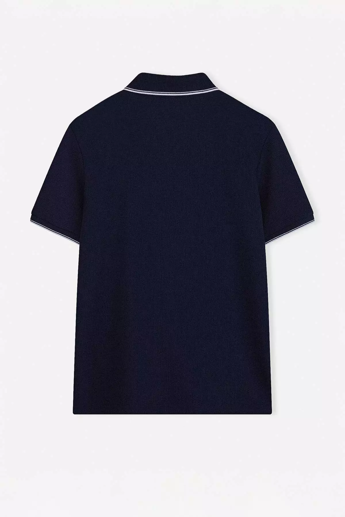 Navy Blue Regular Polo Collar Plain Polo Collar T-Shirt Tmnss26Po00021