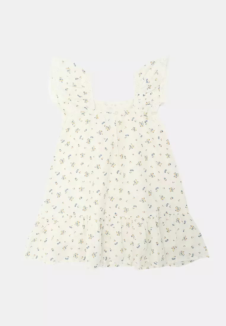 Billie Flutter Sleeves Dress