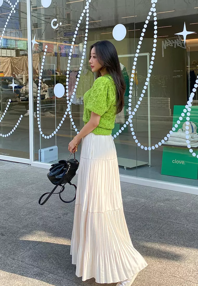 Elegant pleated skirt K061809-W