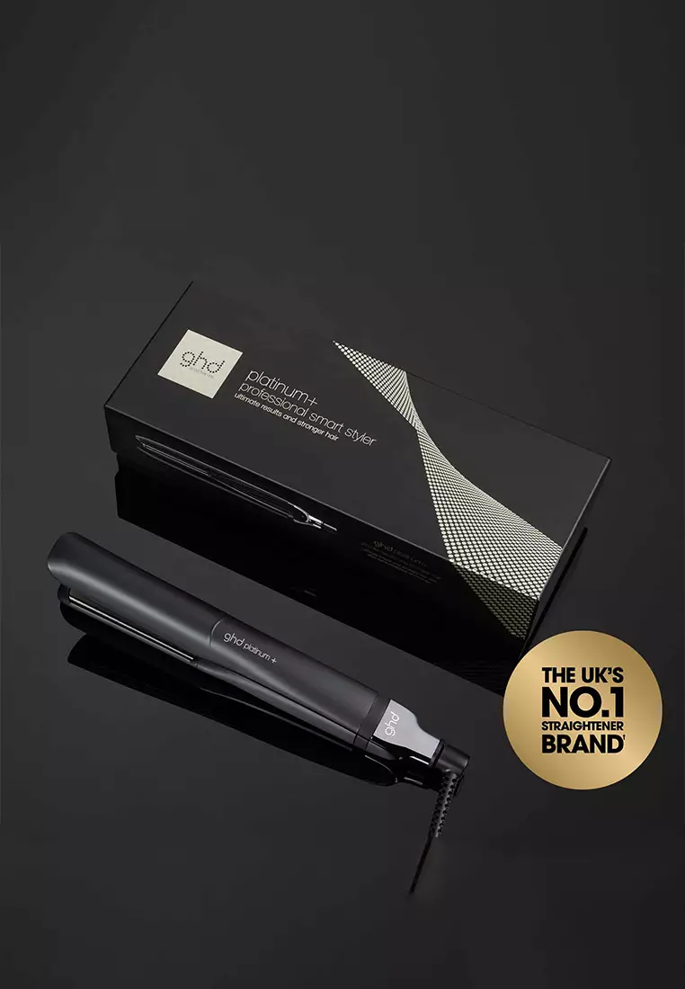Platinum+ Hair Straightener in Black - Ultimate smart styler that predicts your hair’s needs with 70% stronger hair*, 75% more shine** and 2x colour protection