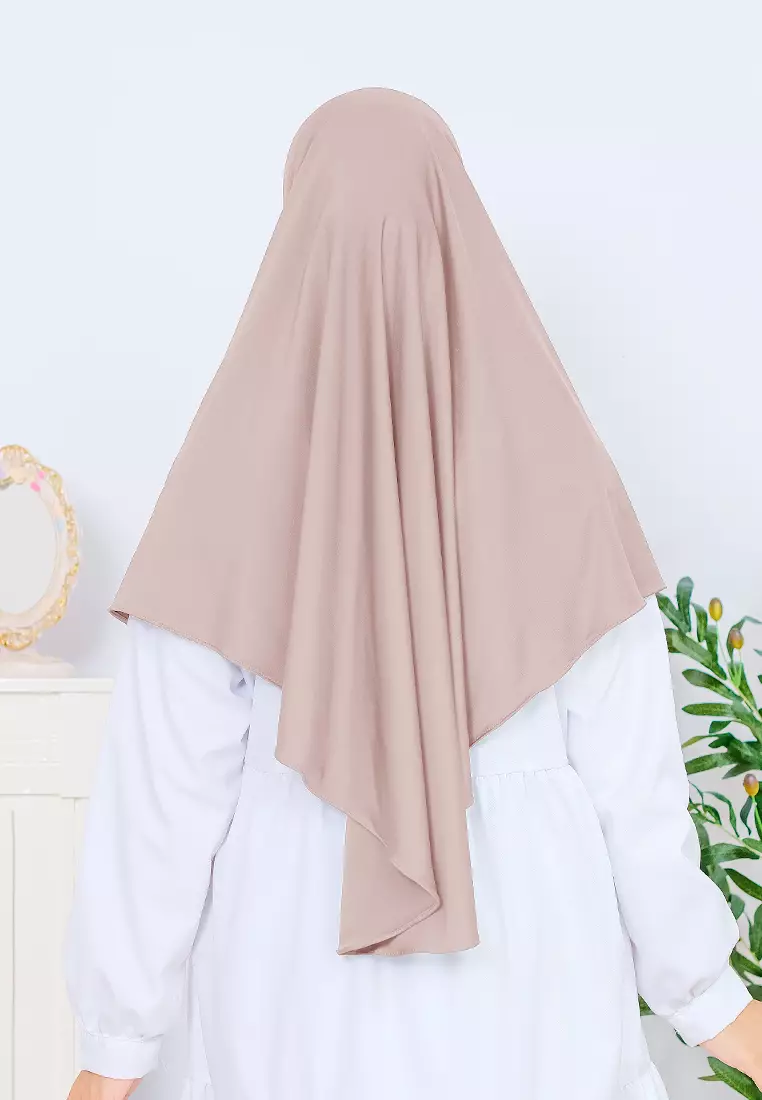 Cotton Bee - Kalea Bergo | Hijab Instan Malay | Jilbab Soft Pad Dagu - Milo Choco