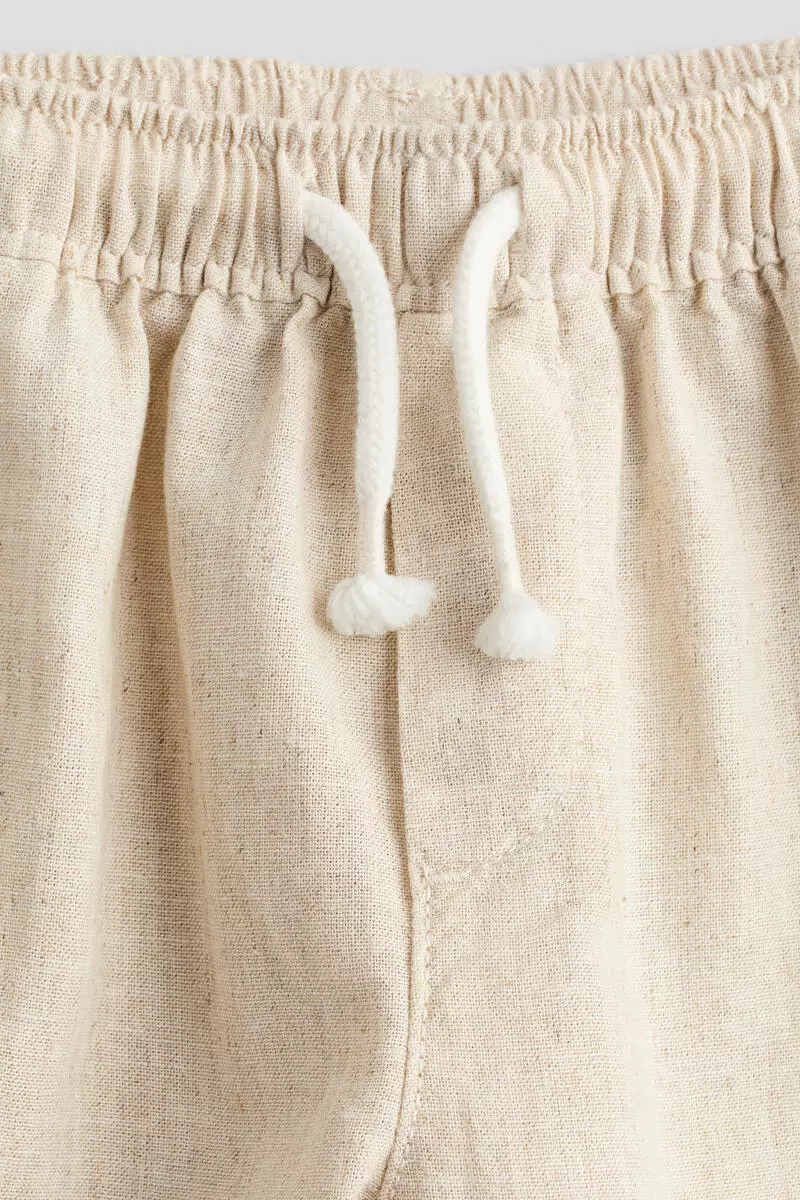 Linen-blend trousers