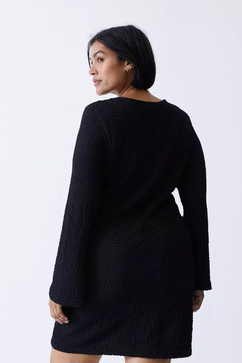 Textured jersey dress