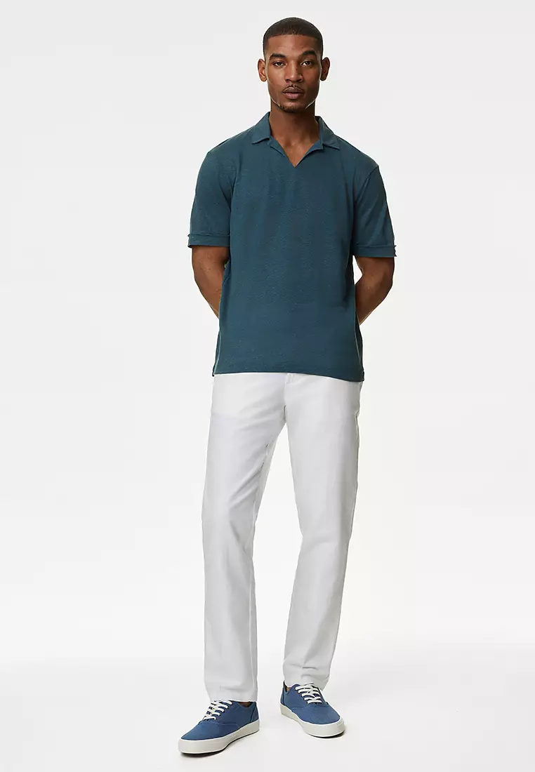 Pure Linen Polo Shirt