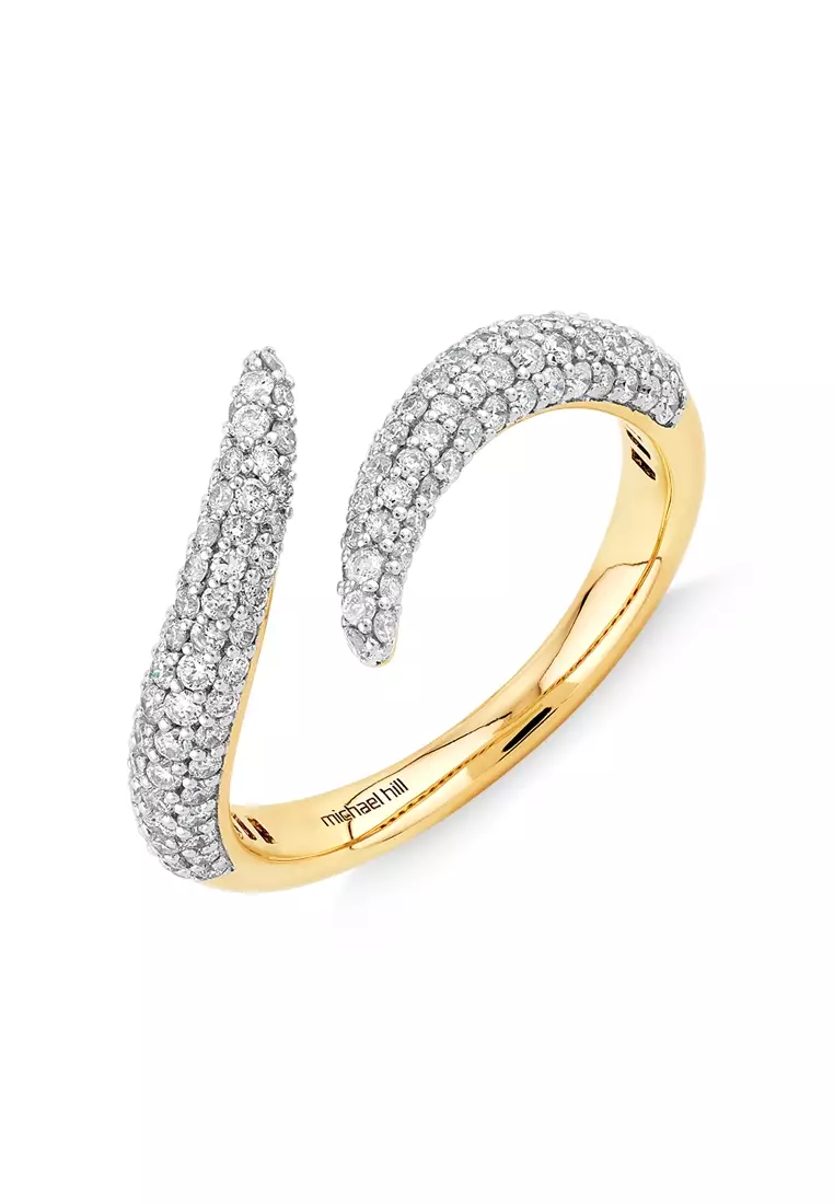Gold pave hotsell ring