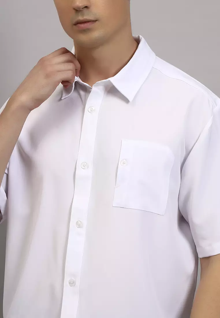 Men's Flex Short Sleeve Workwear White Shirt