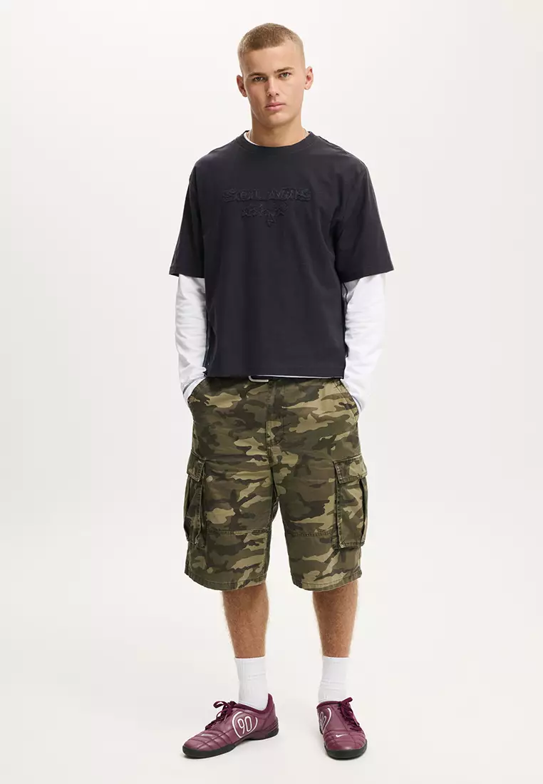 Cropped Fit Graphic T-Shirt