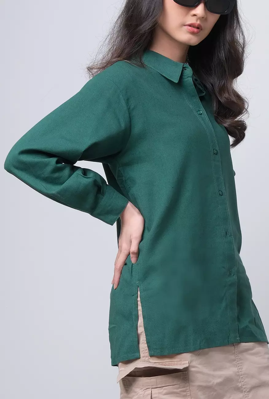 Kemeja Wanita Windy Dark Green