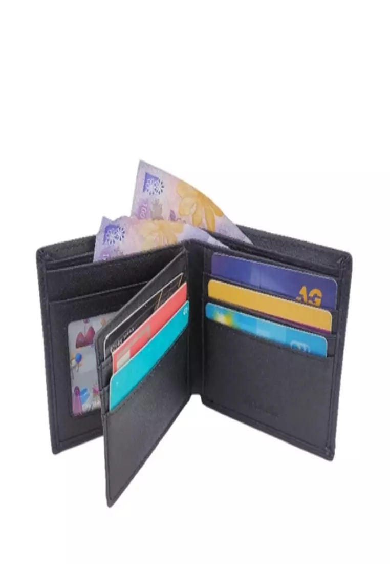 Grandir Dompet Lipat Pria Dompet Pendek Kulit PU Men Short Wallet 0911422502BLA