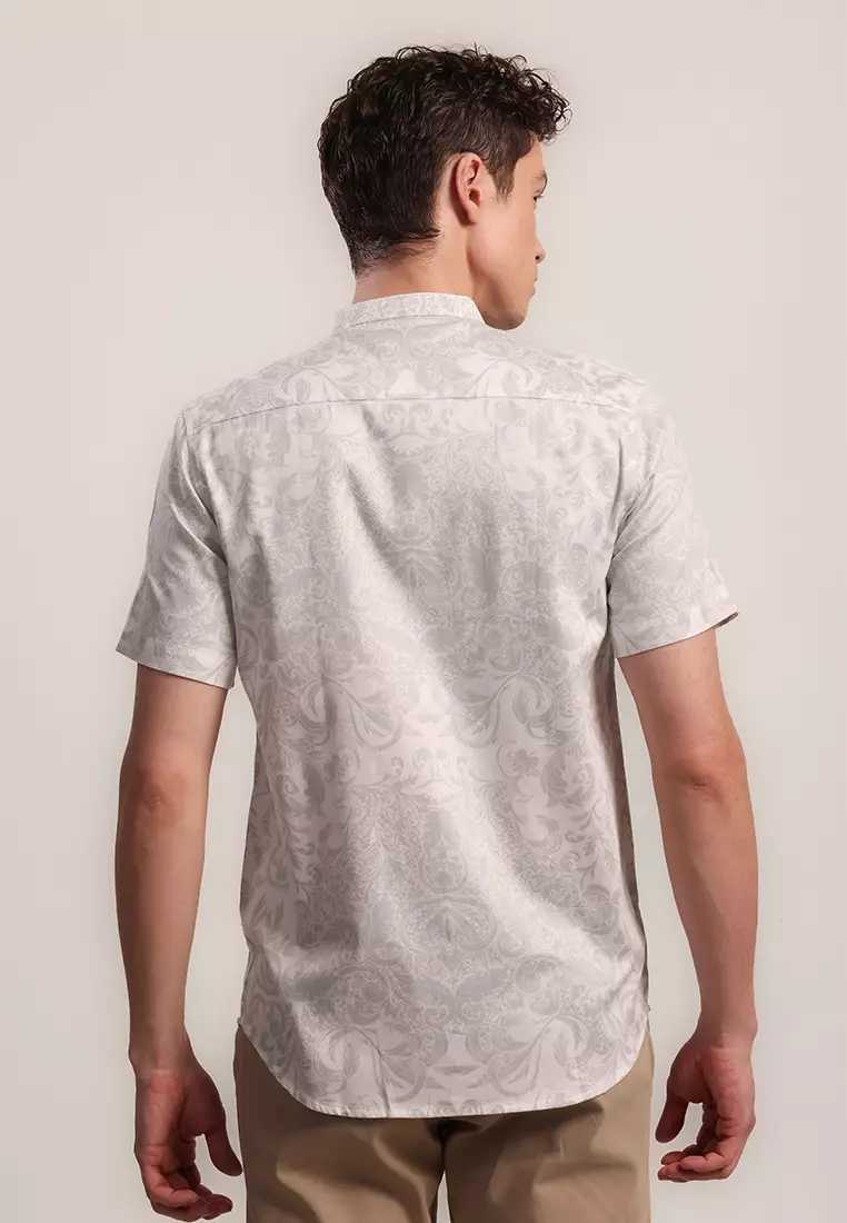 MOC - Kemeja Shanghai Lengan Pendek Pria Kairi - Beige