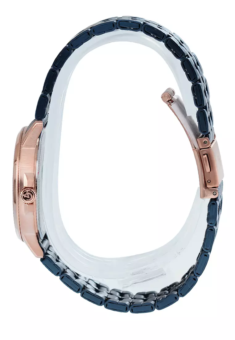 Alexandre Christie - Jam Tangan Analog Wanita - Rosegold Blue - Stainless Steel - 8655LDBURBU