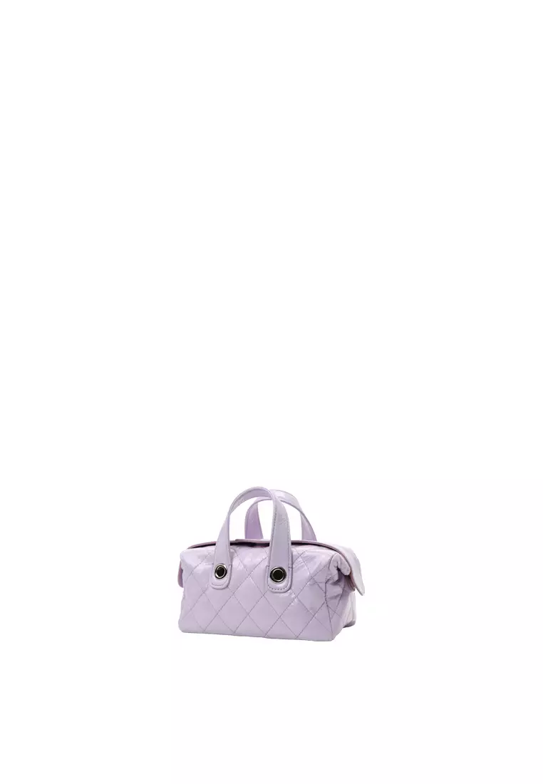 Chain Top Handle Tool Box Bag - Distressed Lilac Purple