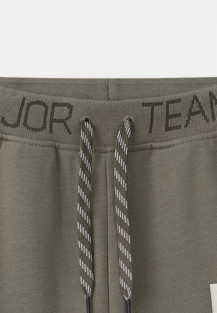 Light green JOGGING PANTS / Khaki and White Jogging