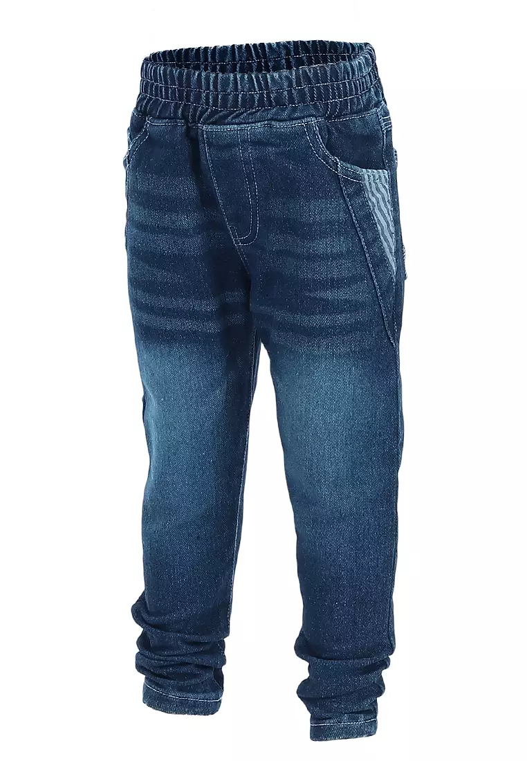 Wileen Celana Panjang Anak Unisex Skinny Jeans Variasi Saku Kid Long Pants Material Denim ORIGINAL - Navy