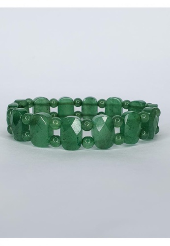 Jillian & Jacob Gemstones green Aventurine Handrow Bracelet 17cm B5E43ACABE3465GS_1