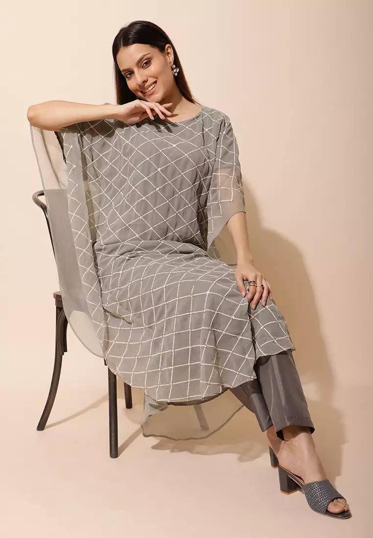 Chanira Festive Atirah Kaftan-Grey
