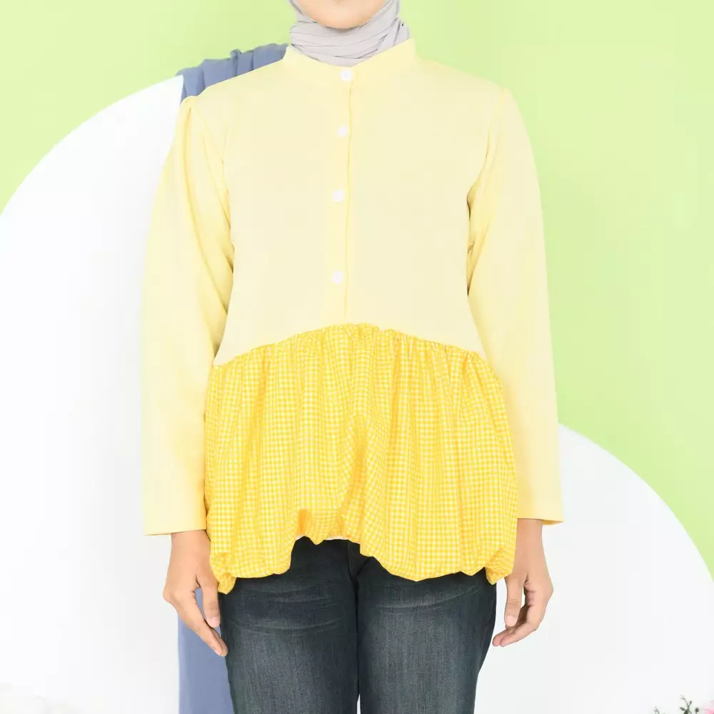 Chira Balloon Top - Soft Yellow M19720 R5S5