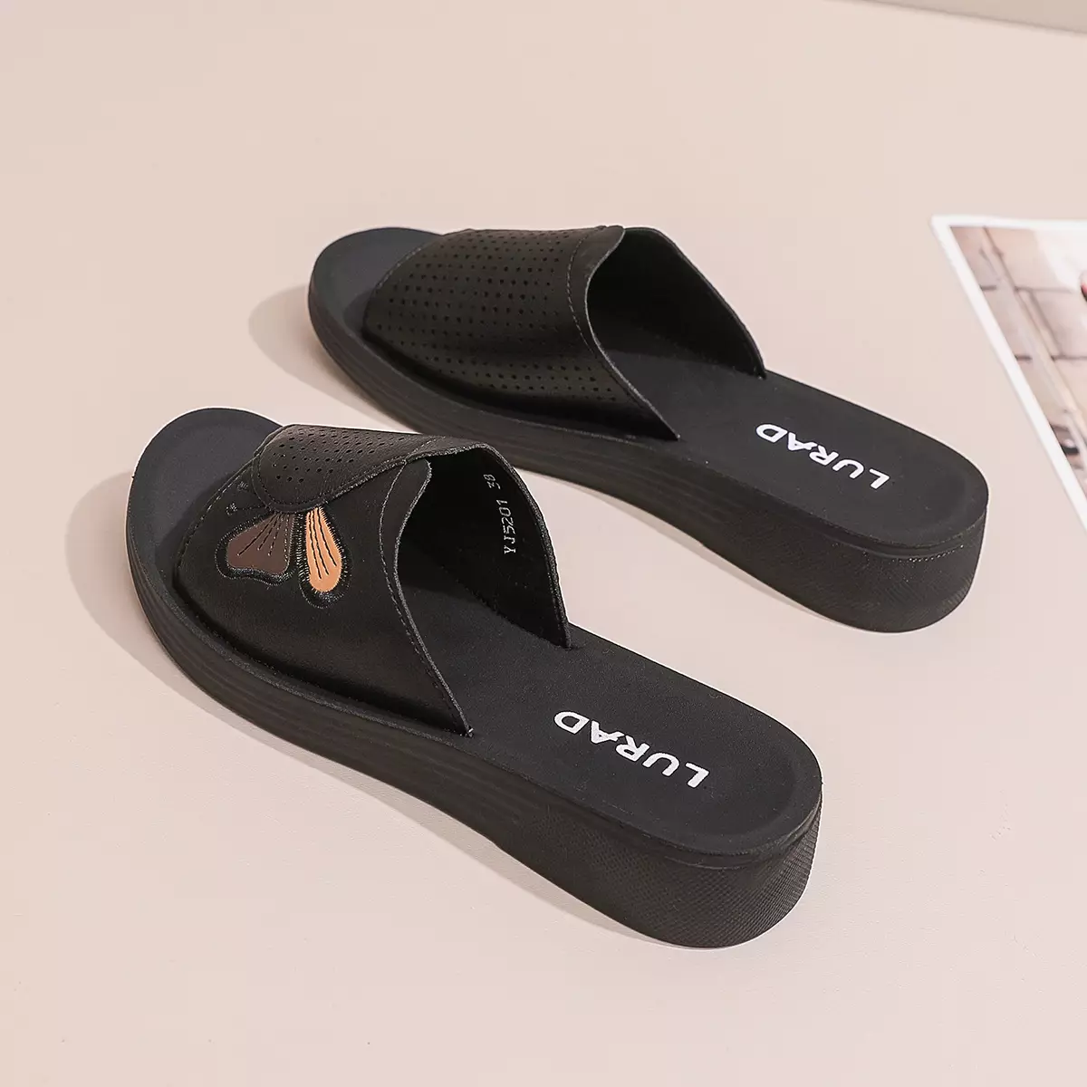 Sendal Cewek Flat Sandal Wanita Daily Kulit Asli YJ5201