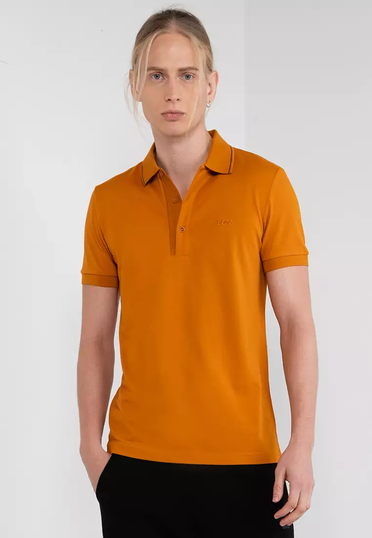 Buy BOSS Branded Placket Slim Fit Polo Shirt BOSS Green 2024 Online