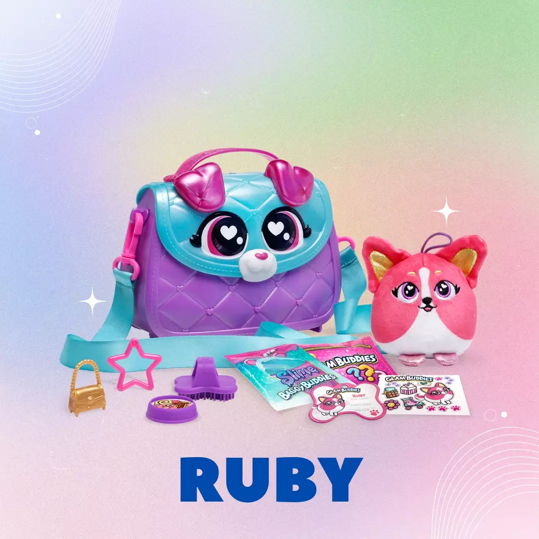 Tiger Head Glam Buddies Surprise Puppy Purse Asst Ruby  - Mainan Anak