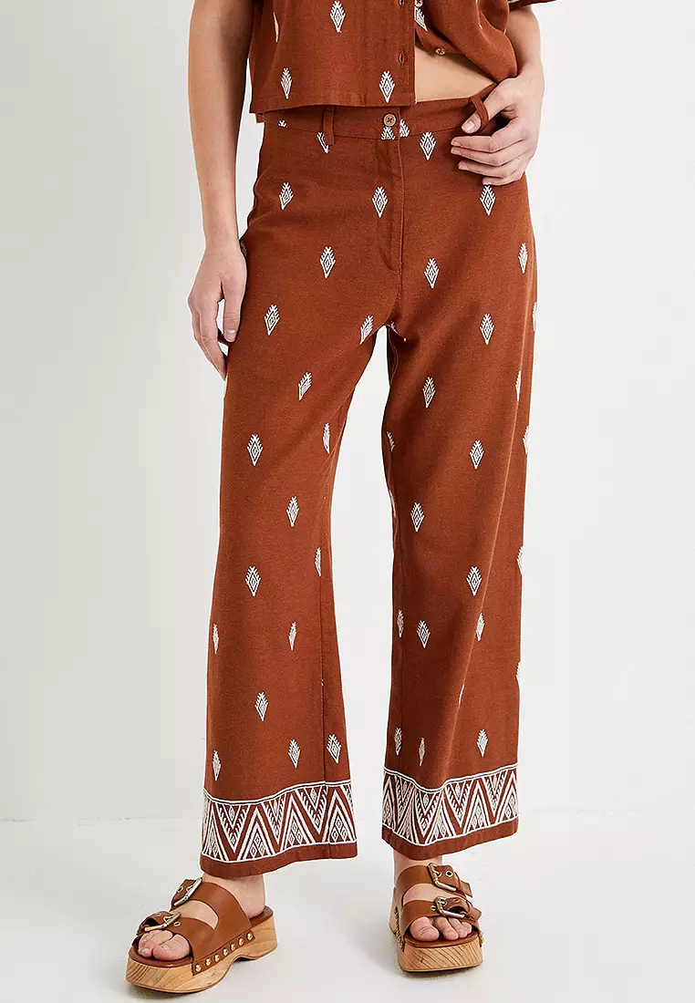 KOTON Ethnic Embroidered Trousers