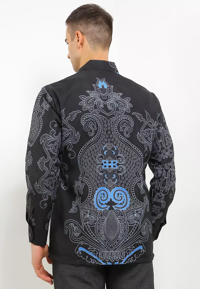 Abinawa Kemeja Batik Exclusive Premium Pria Casual Modern Lengan Panjang