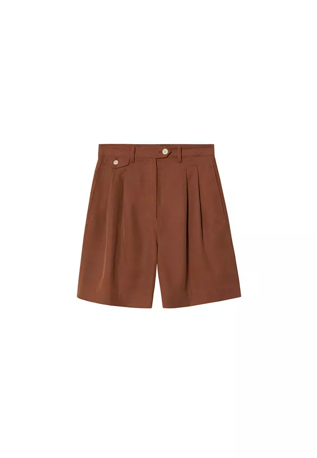 Lyocell Button Shorts