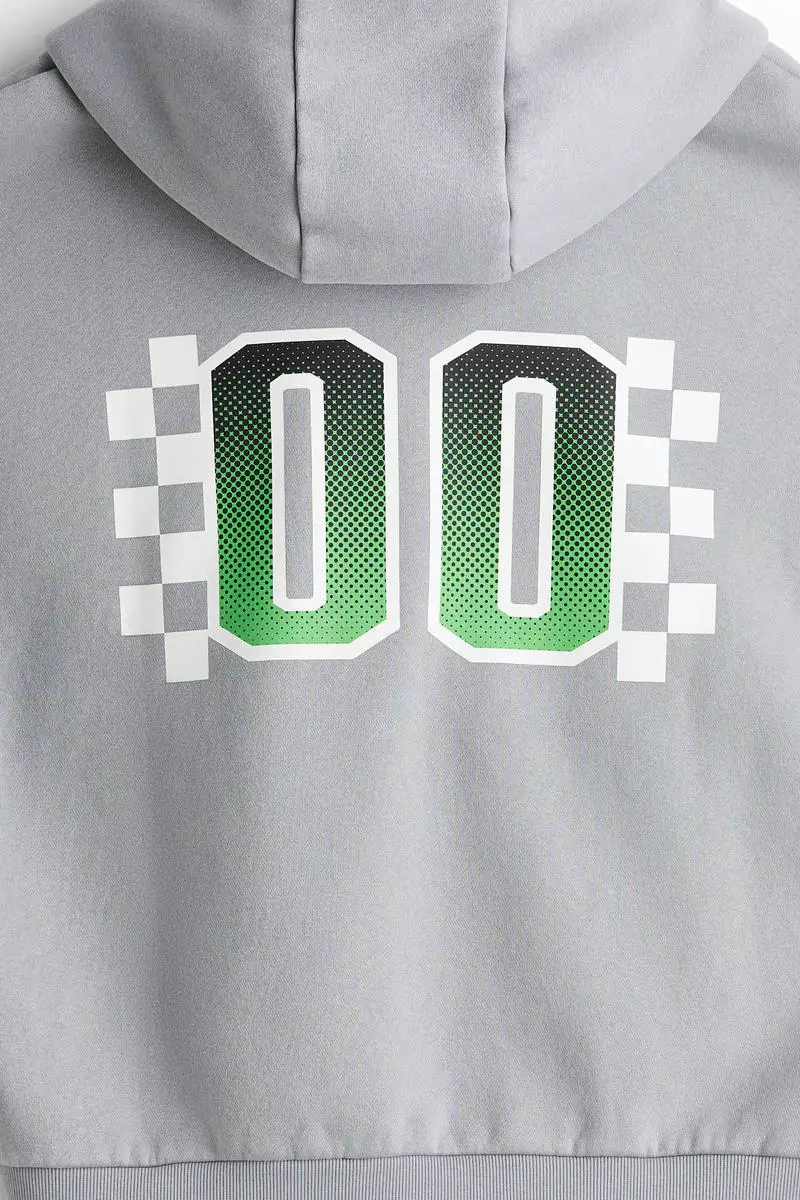 Oversized Fit Zip-through hoodie