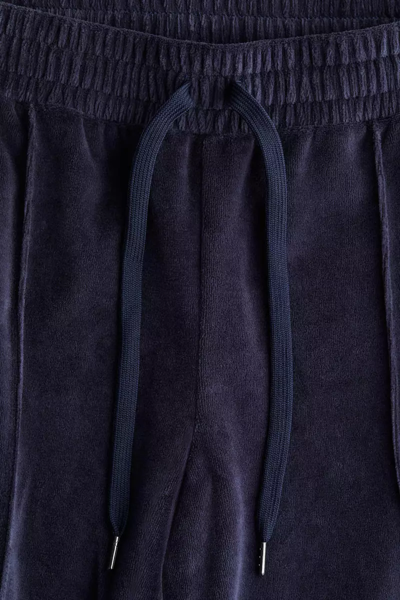 Wide velour joggers
