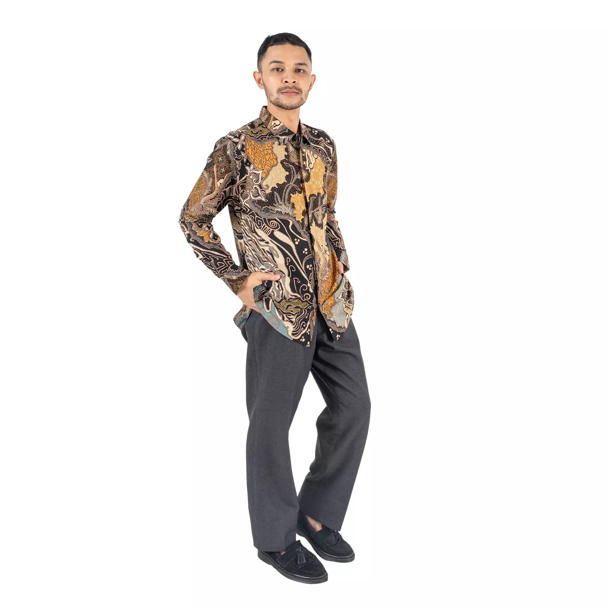 Kemeja Batik Pria - Bhatara Batik Ashton - Atasan Kemeja Batik Lengan Panjang