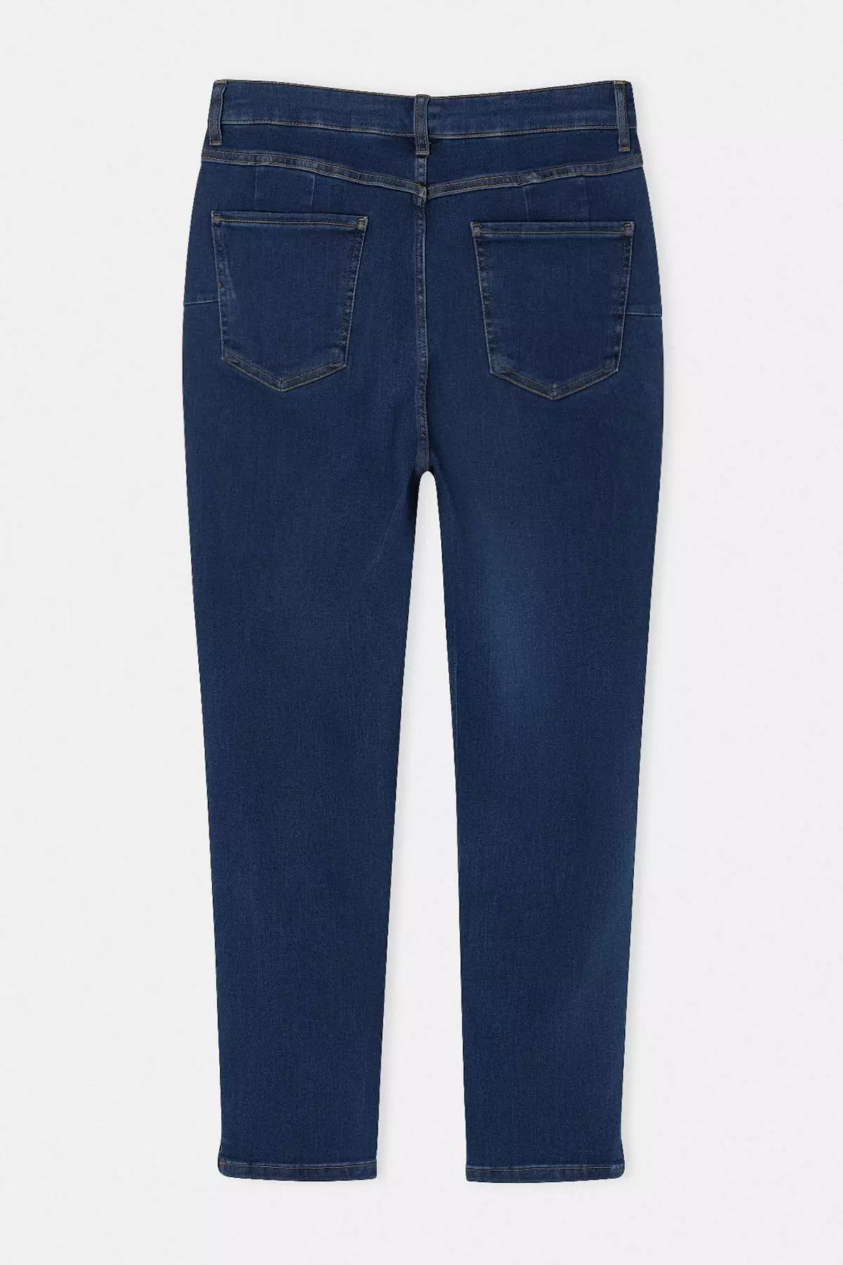 Blue High Waist Extra Stretchy Push Up Slit Ankle Length Skinny Jeans Tbbss26Cj00048