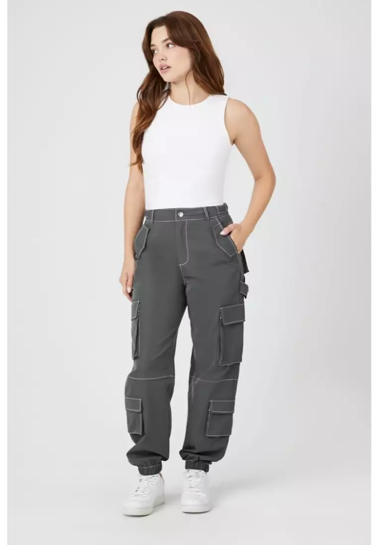 Buy FOREVER 21 Twill Cargo Pants 2024 Online