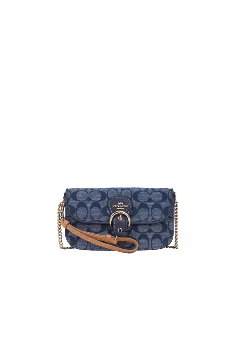 Coach blue sling bag best sale