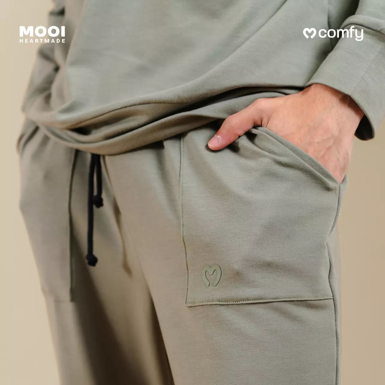 Mooi Celana Pendek Dewasa Comfy Short Pants Adult - Sage Green