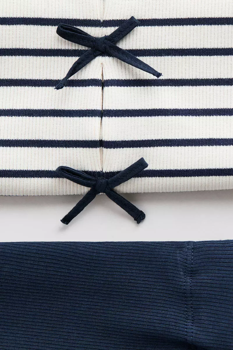 2-piece ribbed cotton set