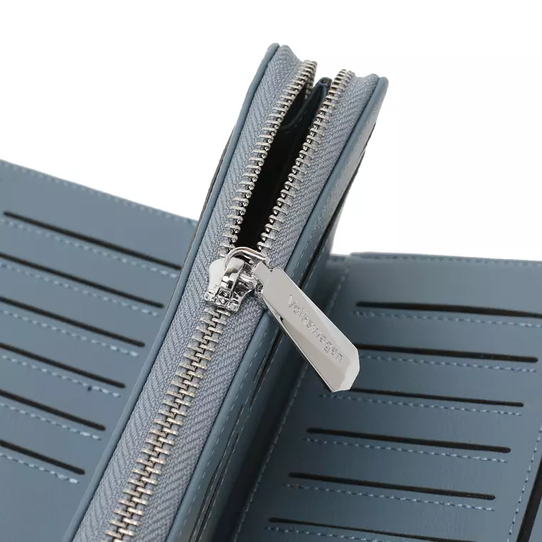 Dompet Panjang Wanita (Women's RFID Magnet Button Bi Fold Leather Long Wallet / Purse)