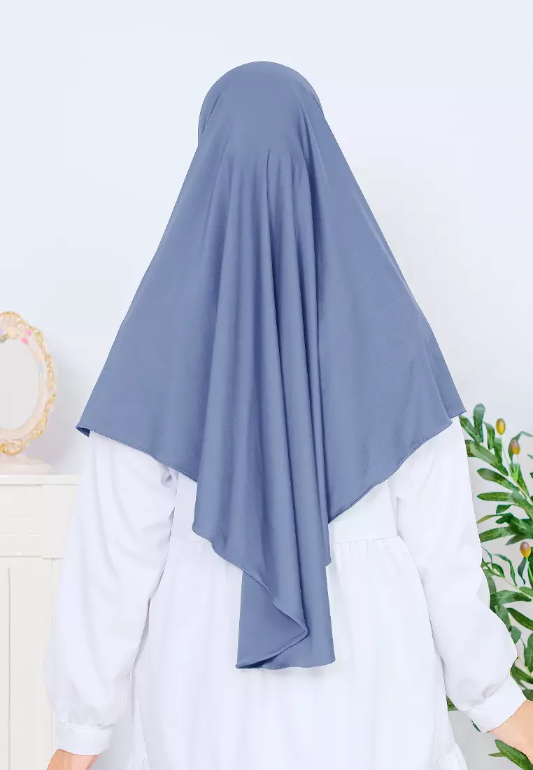 Cotton Bee - Kalea Bergo | Hijab Instan Malay | Jilbab Soft Pad Dagu - Lake Blue