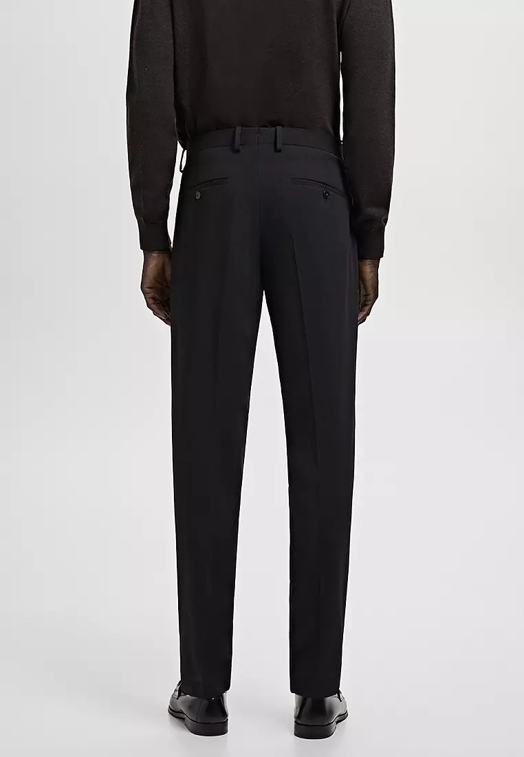 Stretch Fabric Super Slim-Fit Suit Trousers