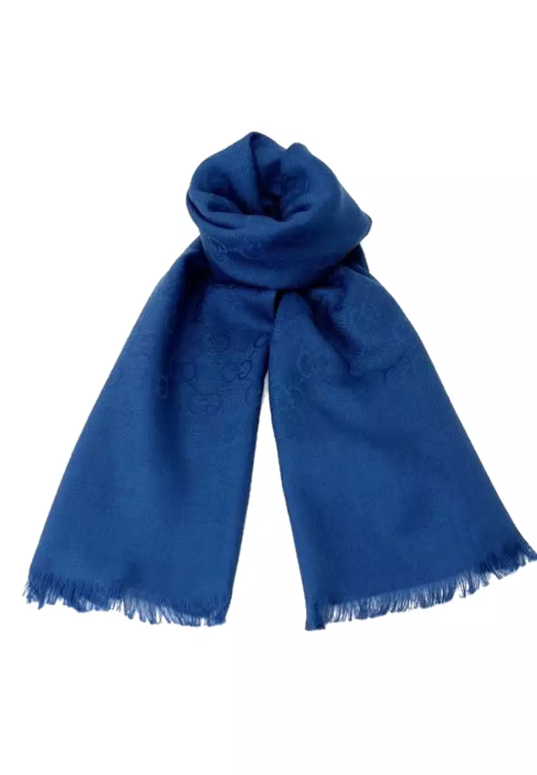 Gucci navy hot sale scarf