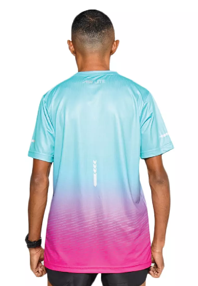 Tiento Baju Lari Ringan Jersey Running Anti UV Pria Dry Fit Lengan Pendek Airlite Greenpop