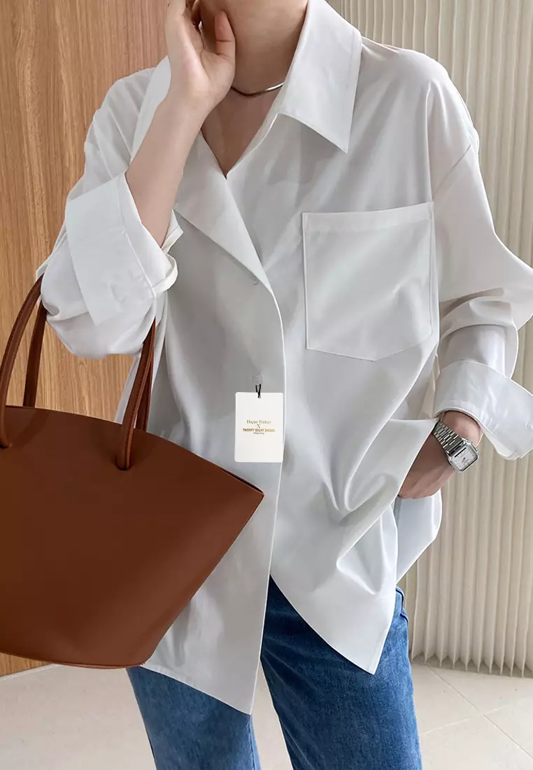 Lapel Back Button-down Shirt YX331