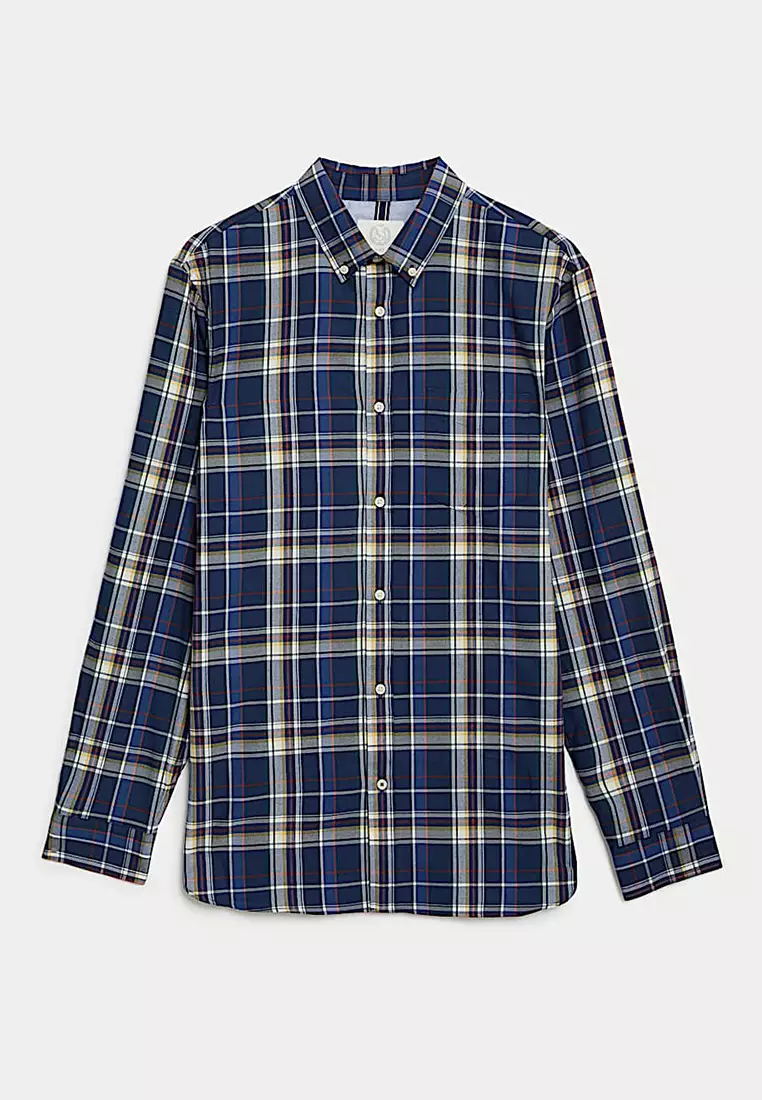 Cotton Rich Check Oxford Shirt