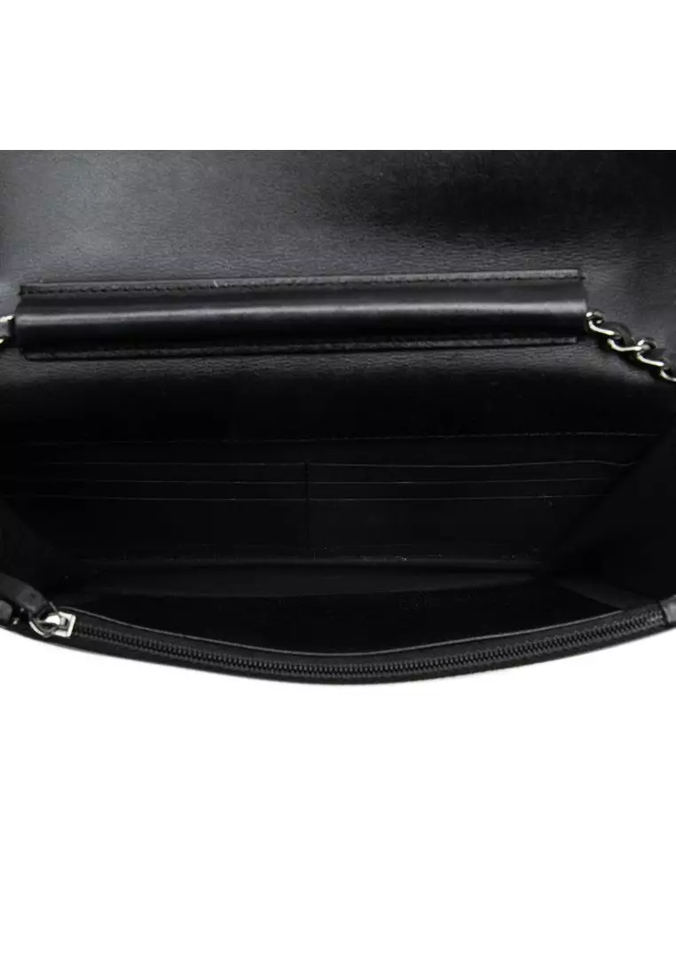 Pre-Loved Chanel Bicolor Calfskin Boy Wallet On Chain