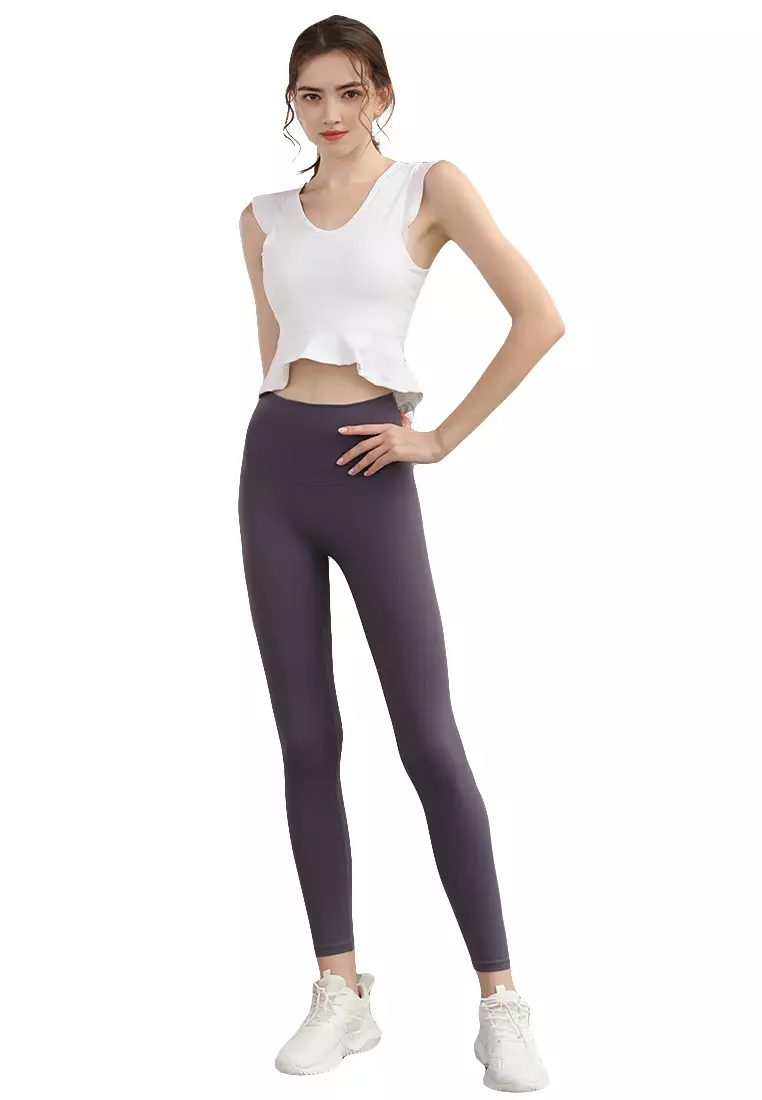 Women's Activewear Set: Contrasting Color Tight Top, 52% OFF
