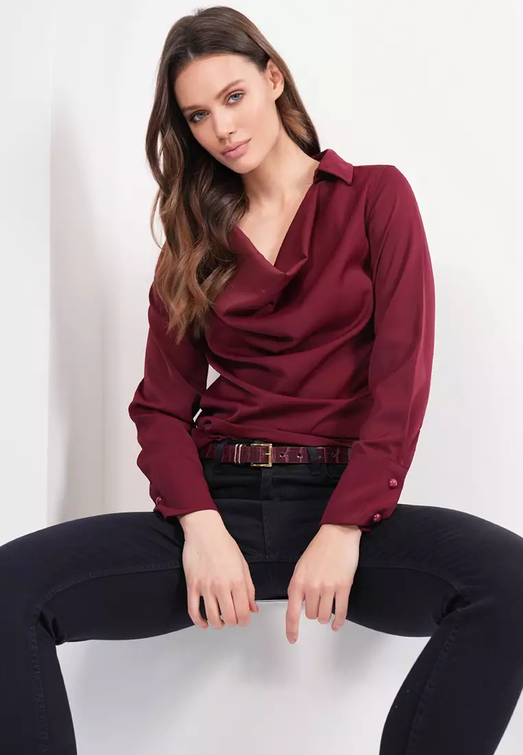 Cowl Collar Blouse