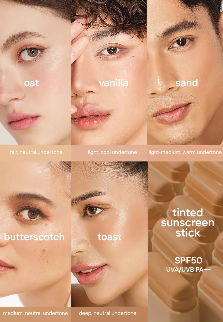 universal tinted sunscreen stick - oat